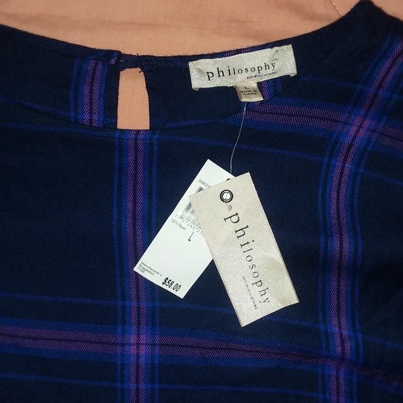 Philosophy blue/purple top NWT size Large - Picture 2 of 5